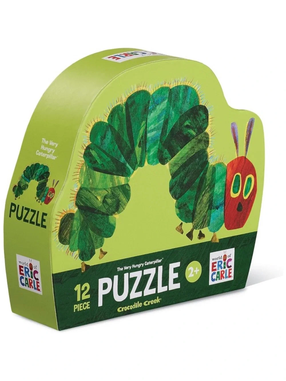 Leaf Green Caterpillar Kids Jigsaw Puzzle - Bright Multicolor Design